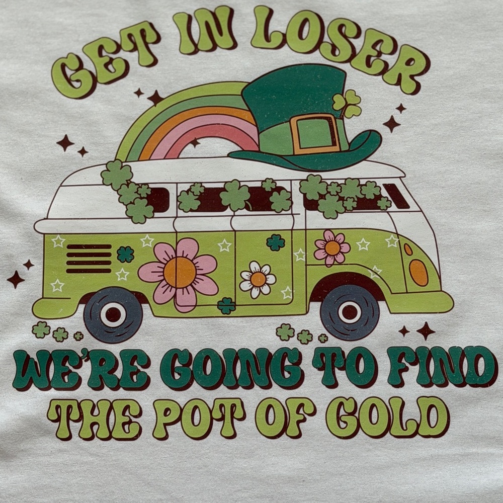 Gildan Tee with , St Patrick’s Day , retro Volkswagen Bus